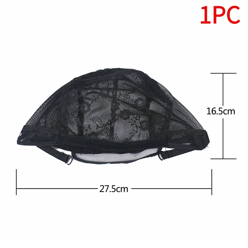 *1PC Lace Mesh Full Wig Cap Hair Net Weaving Caps For Making Wigs Adjustable Straps