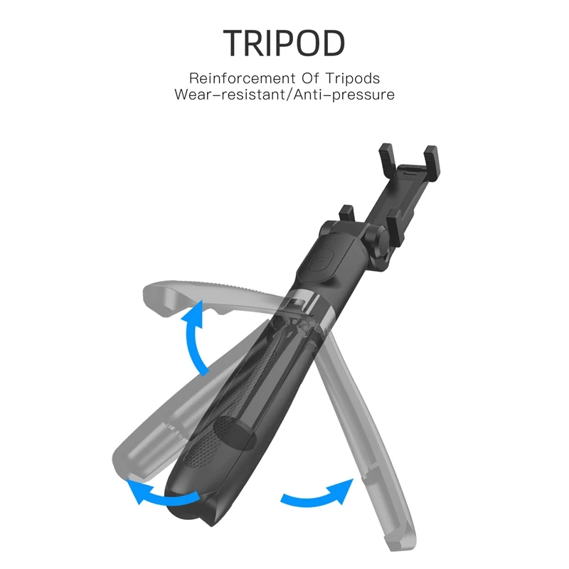 HFES المتكاملة للطي الموقت الذاتي بلوتوث اللاسلكية Selfie عصا قابلة للتمديد ترايبود صغير للهاتف IOS أندرويد