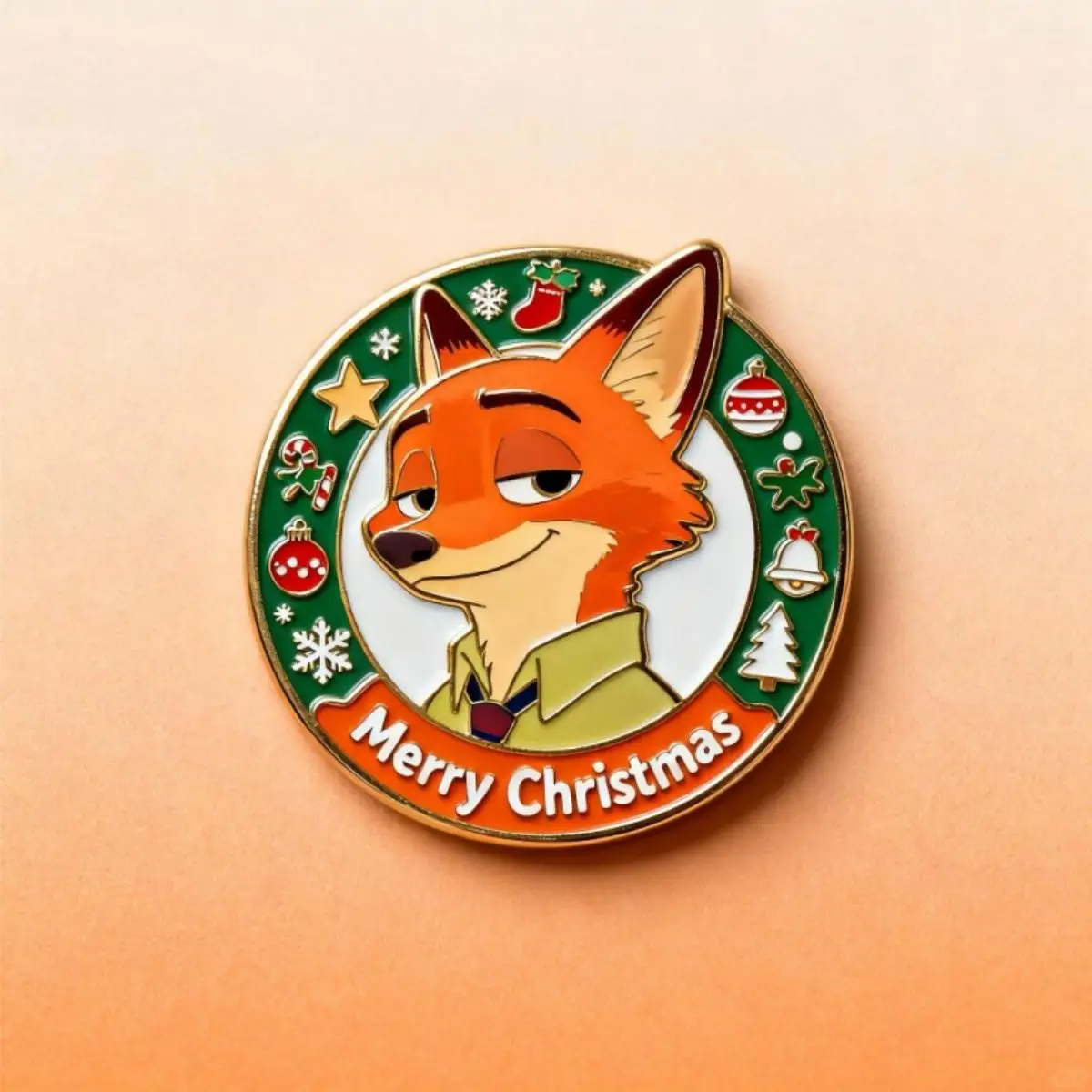 

Disney cartoon cute Zootopia Nick Wilde Judy Hopps good-looking exquisite design metal brooch decoration refrigerator magnets