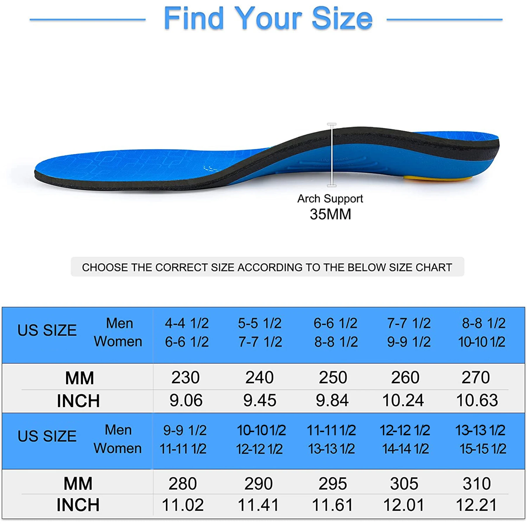 Orthopedic Plantillas Arch Support Insoles Men Women Sneakers Plantar Fasciitis,Flat Feet Orthotic Inserts Sports Shoe Sole