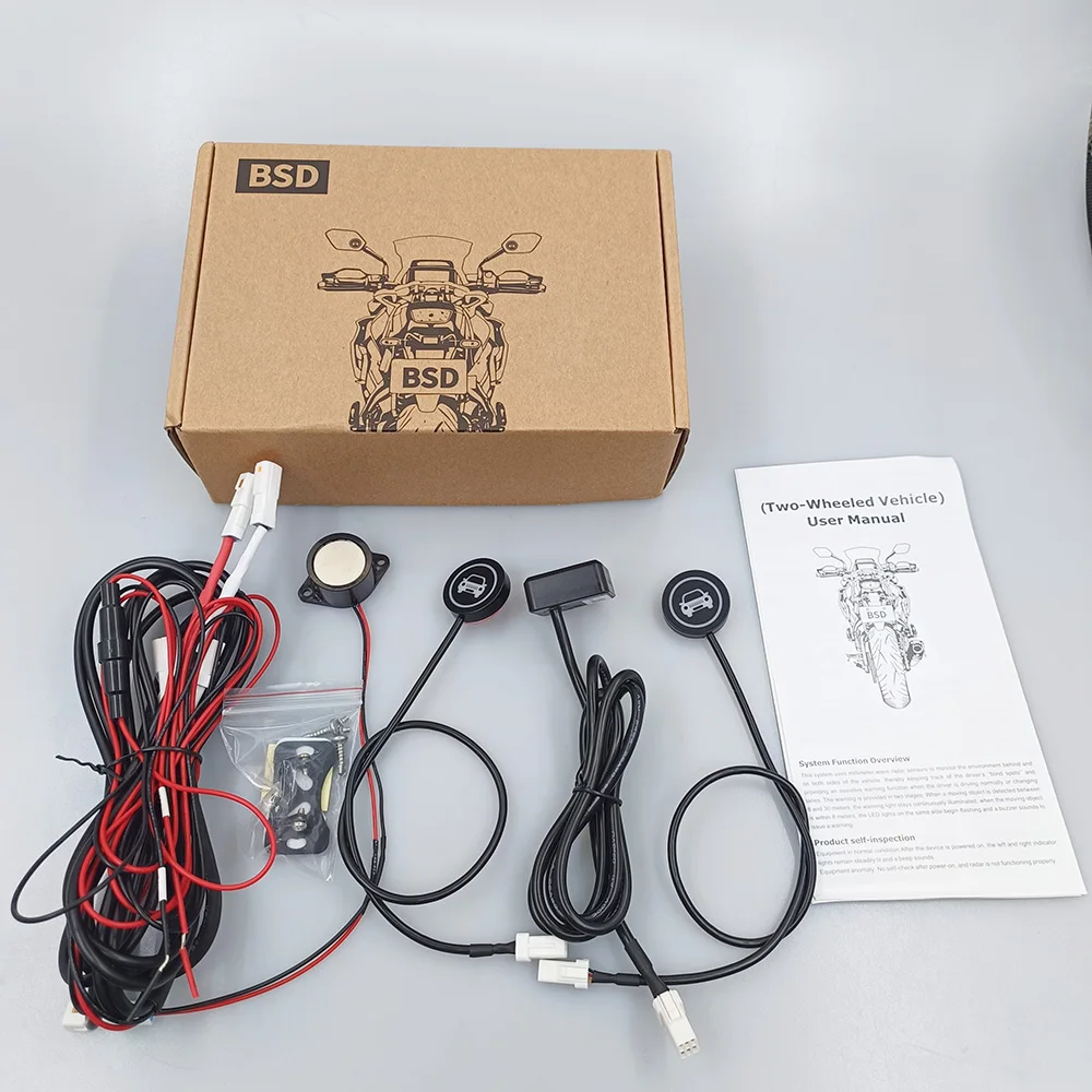 60Ghz Millimeter Motorcycle Blind Spot Detection System Wave Radar 50M Motorcycle BSD Motorcycle Electronics Accessories IP67