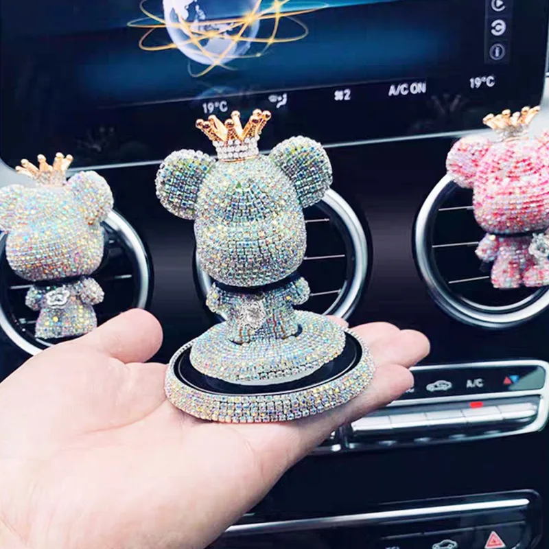 New Charm Gloomy Bear Air Freshener Ornaments Crystal Creative Car Decoration Aromatherapy Accessories