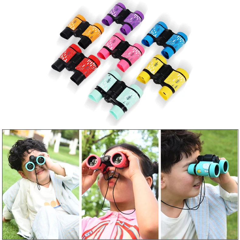 

4X30mm Kids Binocular Telescopes Children Educational Folding Telescope Outdoor Bird Watching Optics Telescope Christmas Gift