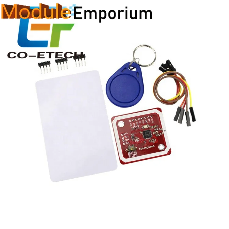 10pcs  DIY Kit of PN532 NFC RFID Wireless Module V3 User Reader Writer Mode IC S50 Card PCB Antenna With I2C IIC SPI HSU