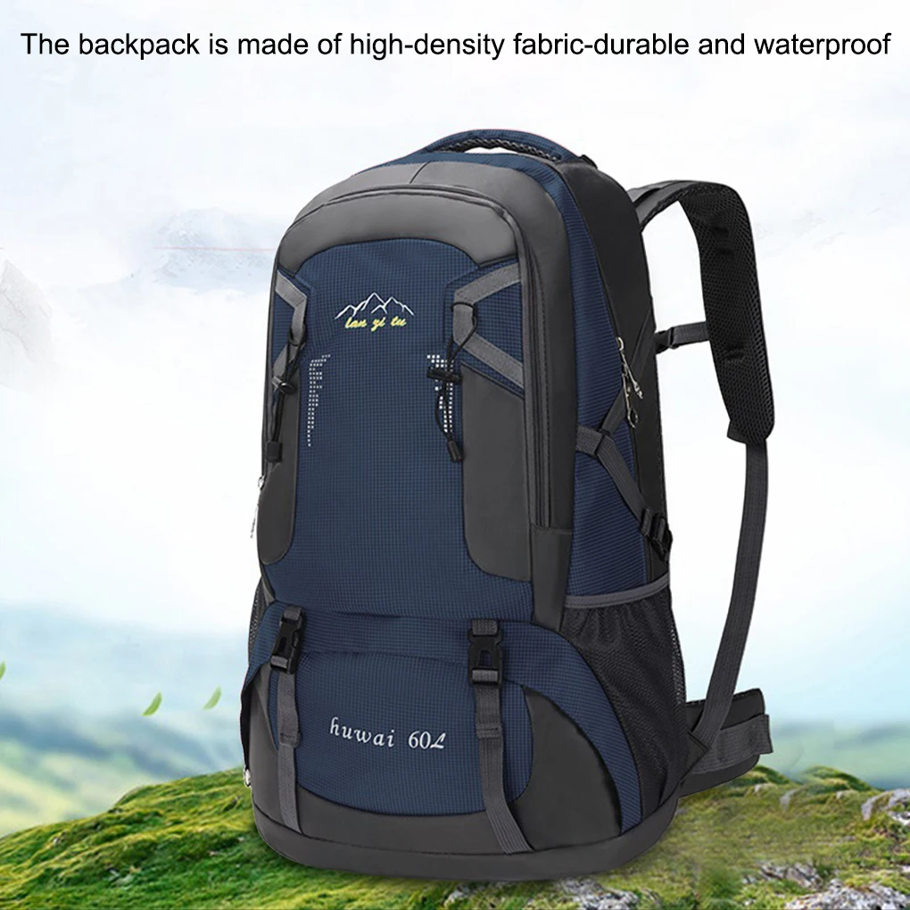 60L Outdoor Hiking Backpack Large Capacity Rucksack Backpacking Climbing Pack Portable Lightweight Camping Equipment Storage Bag