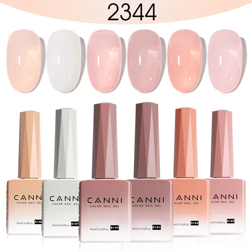 CANNI HEMA FREE TPO FREEGel Kit de esmalte de uñas Jelly Pink colección desnuda Color hermoso cobertura completa Soak Off UV LED Gel kit de regalo