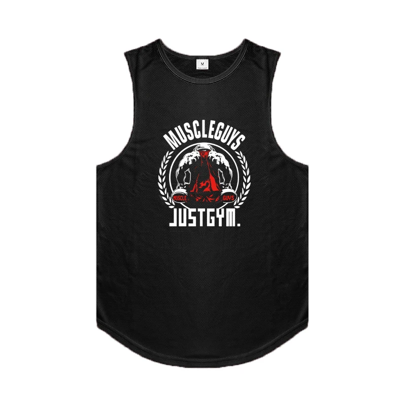 

Майки для фитнеса и бодибилдинга, летние сетчатые дышащие быстросохнущие рубашки без рукавов, мужская повседневная спортивная одежда для тренировок