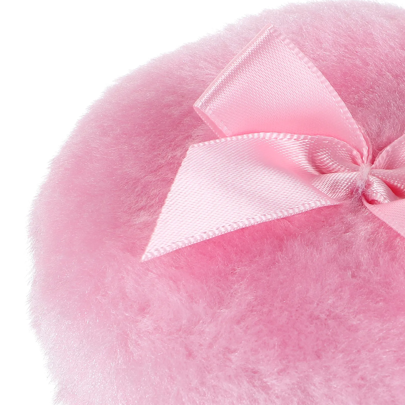 Large Pink Body Powder Puff Soft Comfortable Touch Oversized Area Quick Even Application Cute Ribbon Design Reusable