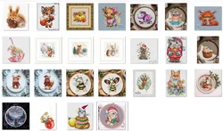 Genuine Product Egypt Cross Stitch Kits Suite Winter Squirrel 28-31 Cross Stitch Sets 14CT