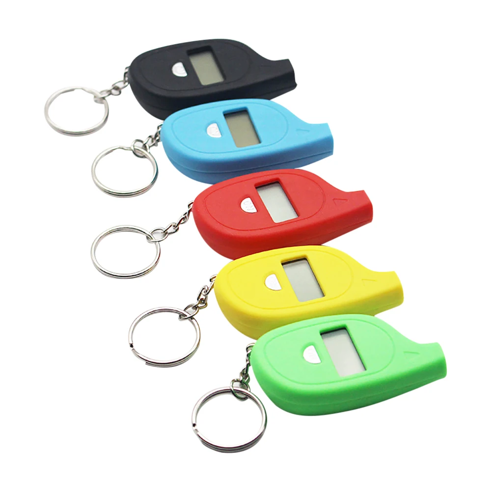 Mini Keychain Style Portable Tire Gauge Digital Lcd Display Car Air Pressure Tester Meter Auto Motorcycle Safety