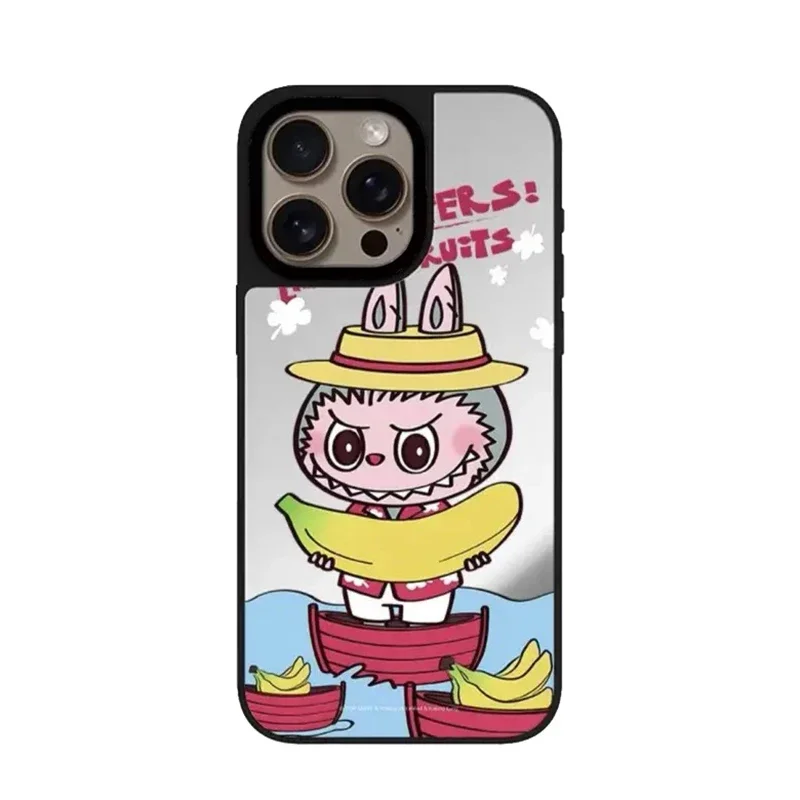 Cute Cartoon Doll Mirror Magnetic Phone Case Cover for IPhone 12 13 14 15 16 Pro Max Case for IPhone 16 Pro Max