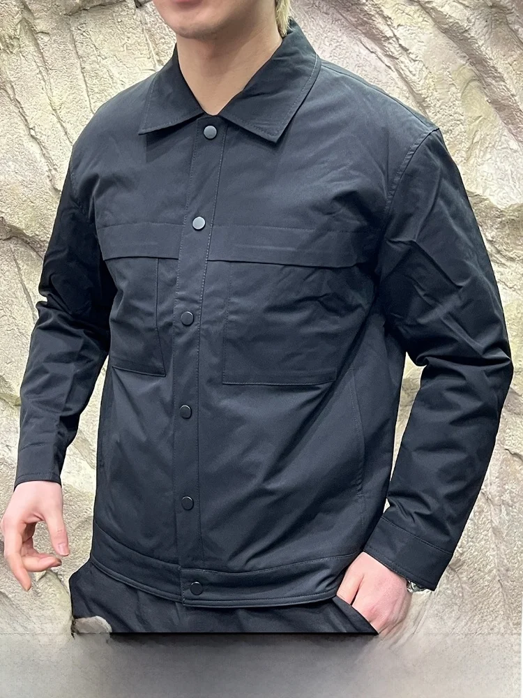 

Retro Thickened Cotton Jacket Men's Spring Autumn Winter Warm Collar Quilted Polyester Fiber Casual Style Standard Fit Coat