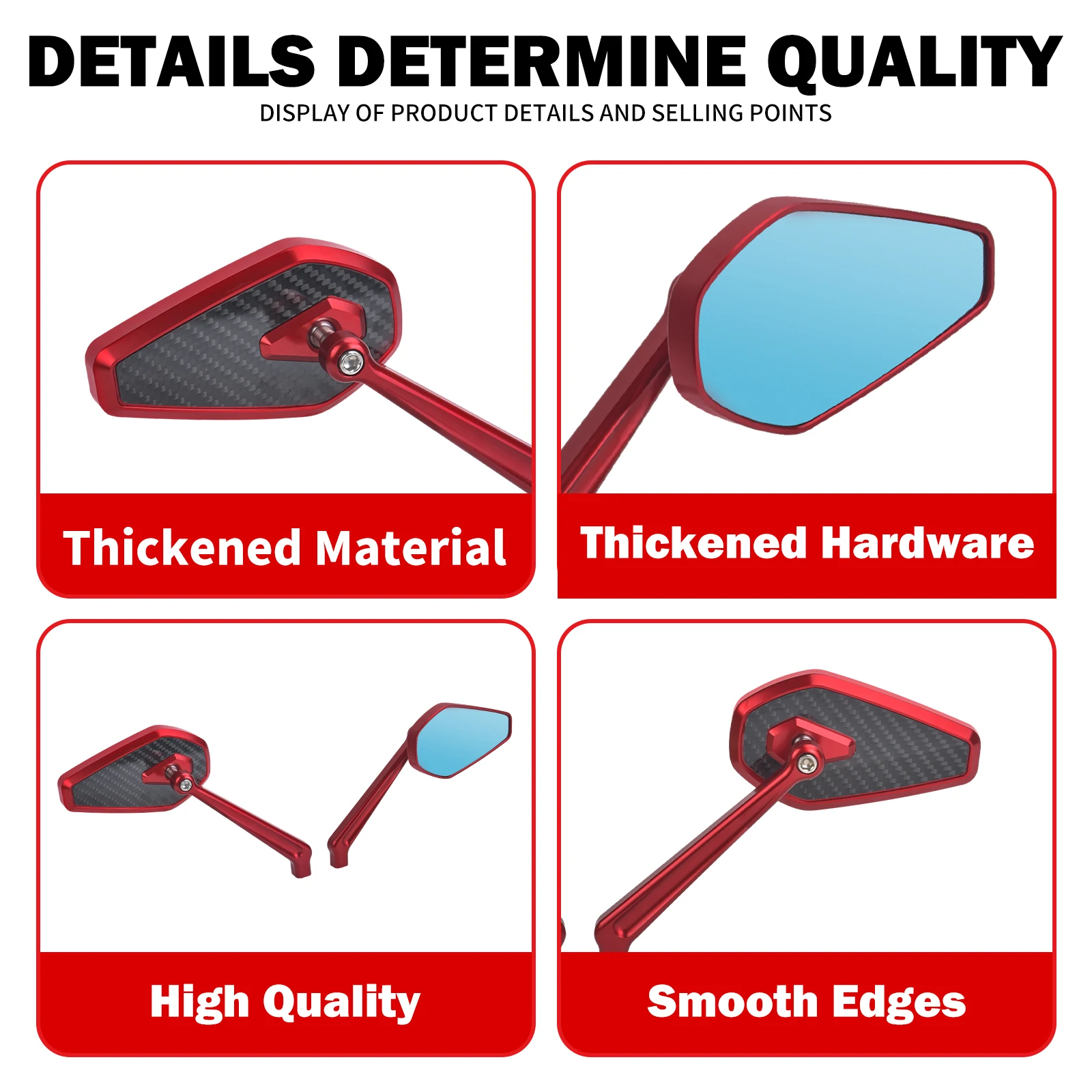 Motorcycle Rearview Mirrors Side Mirror For Harley Sportster XL 883 Touring Road Street Glide Softail Breakout Dyna Fat Boy FL 4