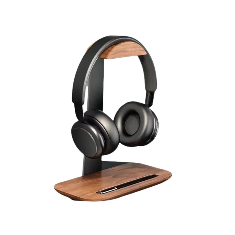 

Черный орех, домашняя настольная подставка для наушников, настольная игровая стойка для хранения наушников, офисные и школьные принадлежности, настольные аксессуары