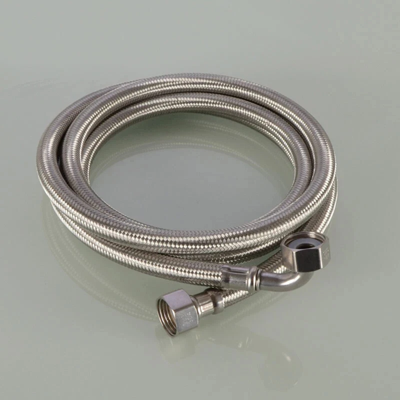 1/2 "BSP 一方関節エルボ 304 ステンレス鋼編組ホース給湯器蛇口温冷水入口パイプ 20CM-150CM