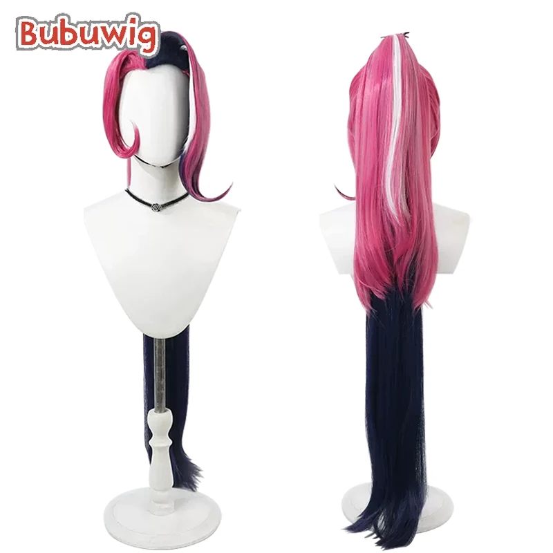 

Bubuwig Synthetic Hair Velvet Cosplay Wigs Velvet 100cm Women Long Straight Mixed Color Ponytail Anime Cos Wig Heat Resistant