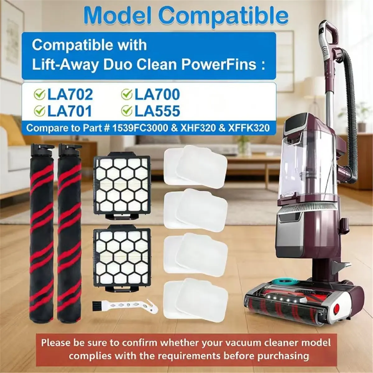 A807F○■♠Top-LA702 LA700 LA555 Accessories Kit for Rotator Lift-Away Duo Clean PowerFins LA702 LA700 Upright Vacuum Parts