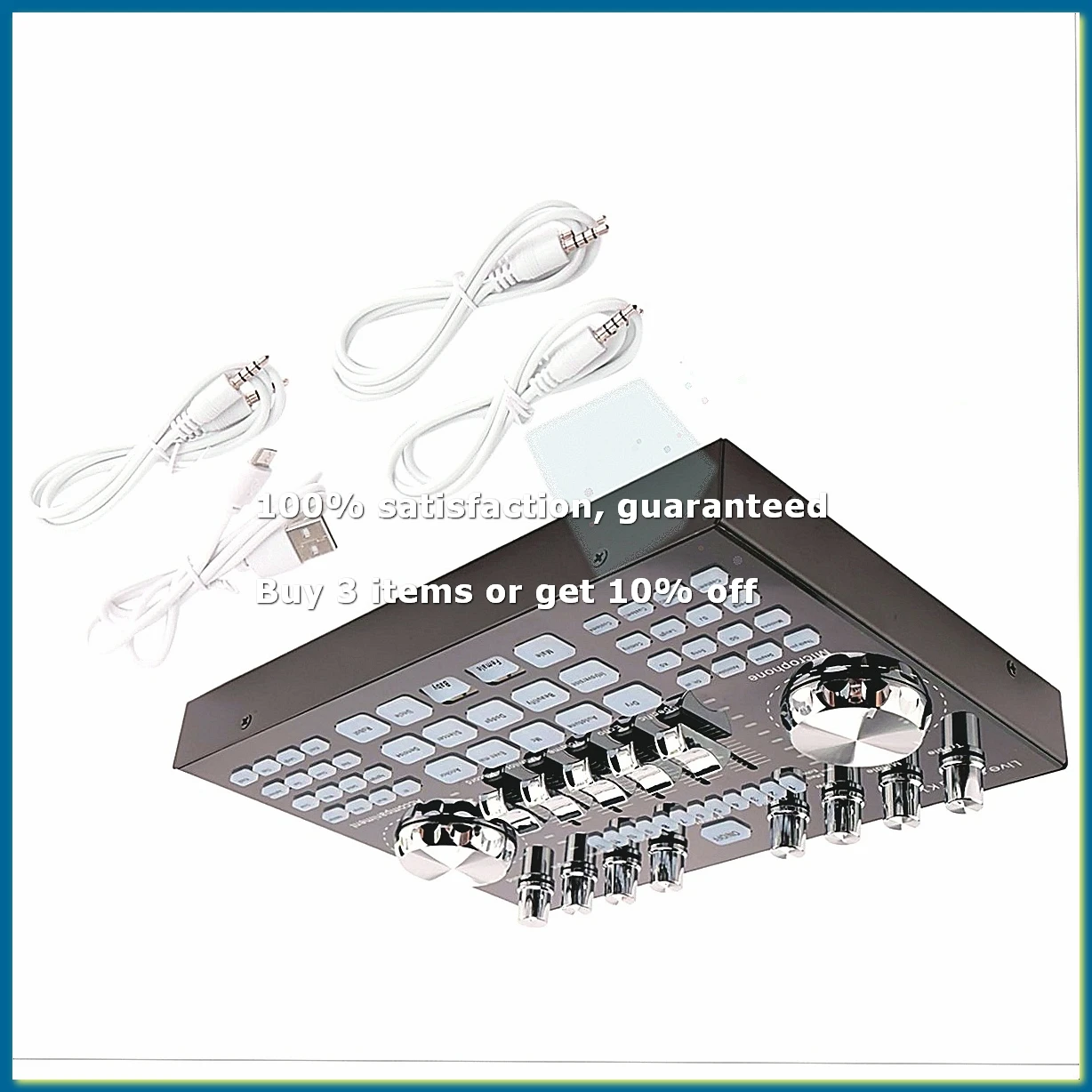 ●K1 Live Sound Card Portable Bluetooth Sound Card Profession Adjustable Volume Audio for Music Recording Karaoke Singing