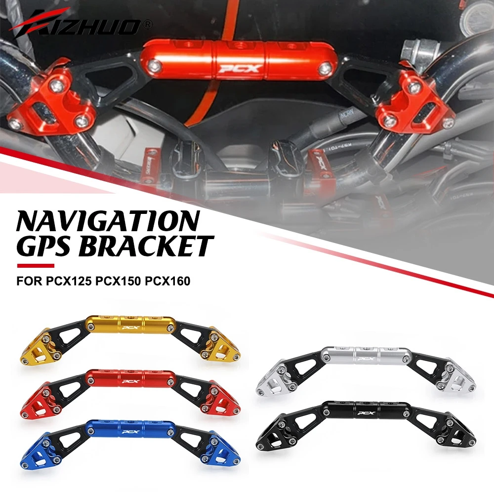 

PCX 150 125 160 GPS Motorcycle Holder Crossbar Handlebar Extender Light Lamp Bracket Phone Stand For Honda PCX125 PCX150 PCX160