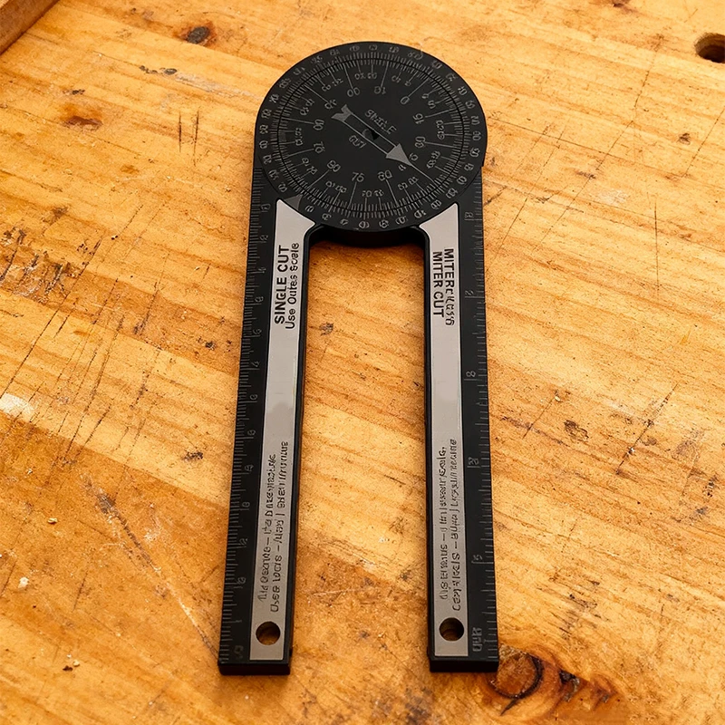 360° Horizontal Angle Gauge Protractor Aluminum Alloy Woodworking Square Cutting Locator Angle Measuring Tool