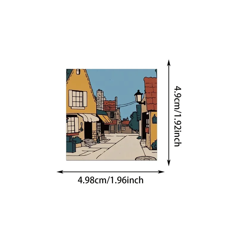 10/30/50Pcs Retro Cartoon Landschaft Aufkleber Exquisite Hand Materialien Telefon Fällen Laptop Koffer Wasser Tassen Wasserdicht stick