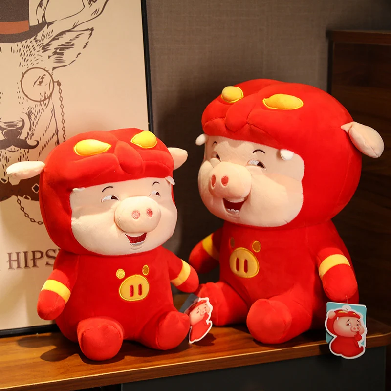 1pc 23/28/36/50cm GG Boy Cartoon Animation Plush Toy Pig Doll Cute Room Decoration Gift For Boys