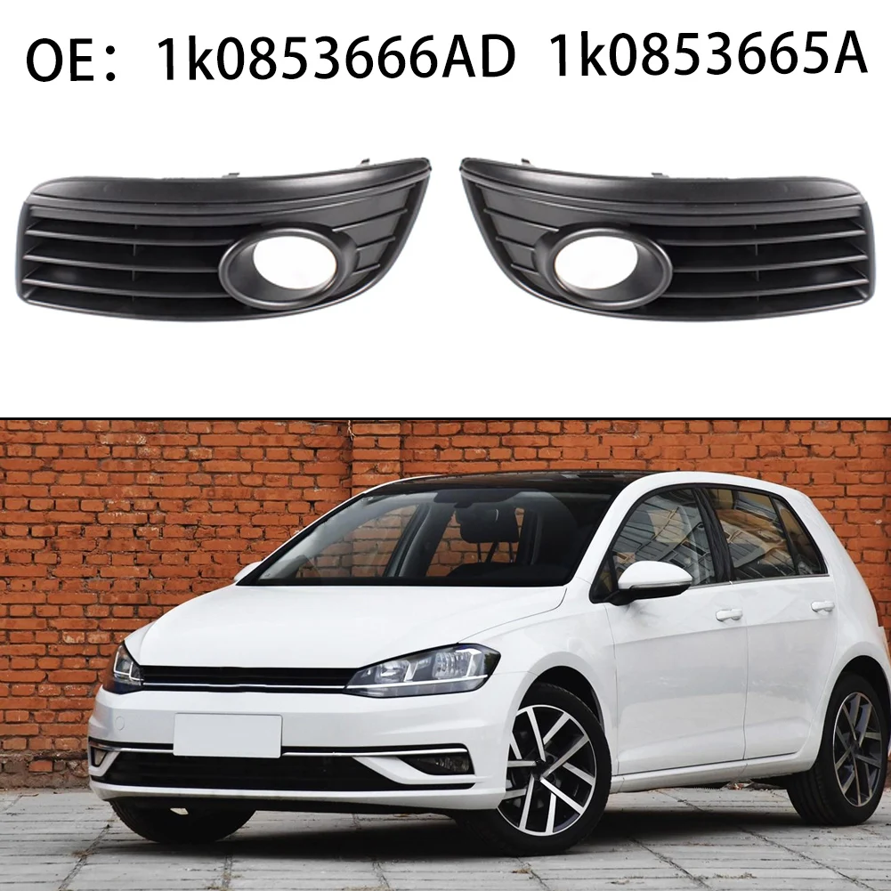 

Car Front Grille For Golf 5GT Car Supplies 1k0853666AD 1k0853665AD Front Bumper Fog Light Lamp Grille Cover ABS Car Accessories