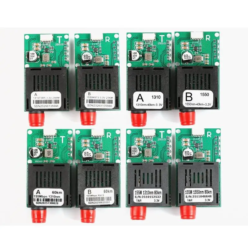 TTL Optical Transceiver Module Low Latency DC 5V/26V FC Interface 20KM Range for Drone Short Distance Inspection Tasks