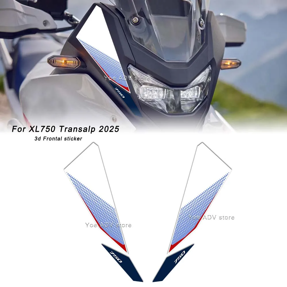 

For XL750 Transalp XL 750 2025 Limited Edition Motorcycle 3D Resin Sticker kit Front Fender Protector New Decorative Decal