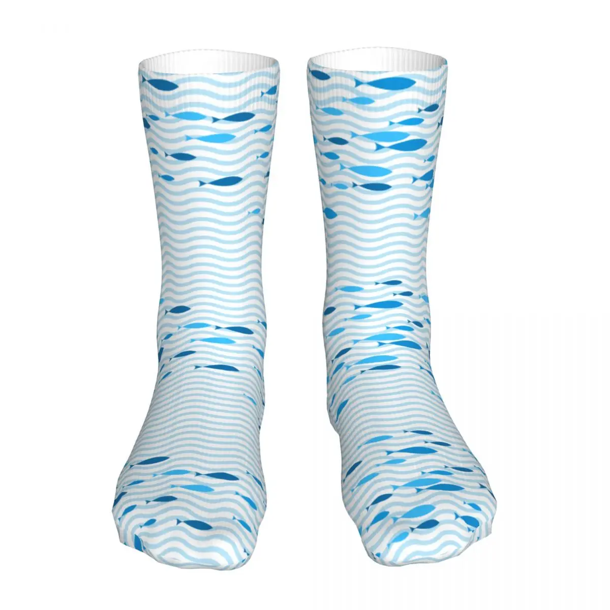 Men Bike Swimming Fish Pattern Socks Cotton New Women Socks