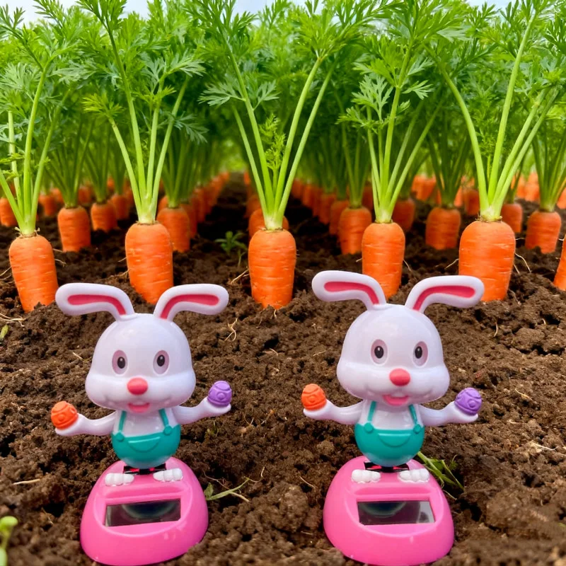 

Solar automatic swing sunflower rabbit, car interior decoration, office desktop decoration