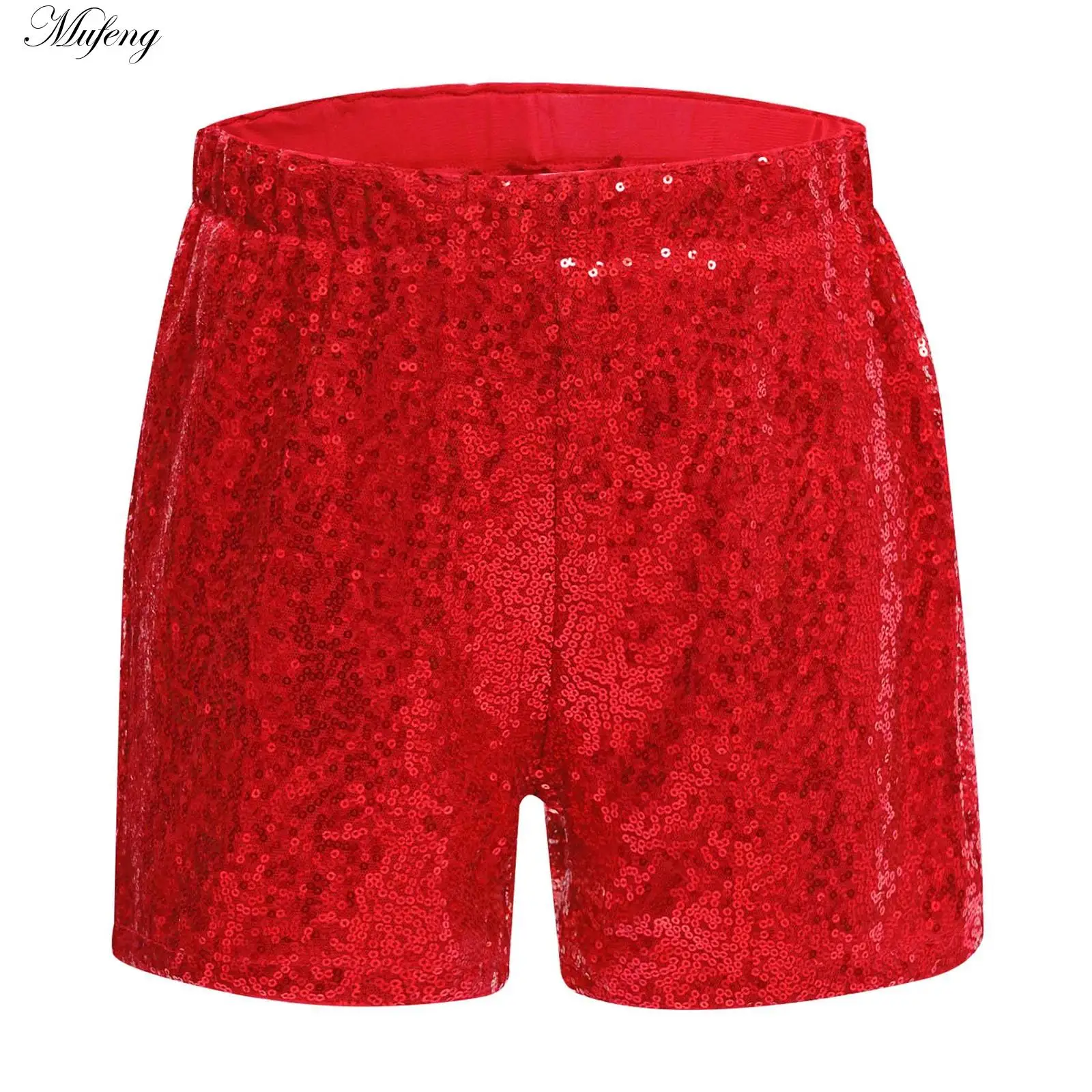 Sparkling Shorts Kids Girls Sequins Boxer Shorts Party Street School Show Hip Hop Jazz Dance Performance Costumes Short Pants