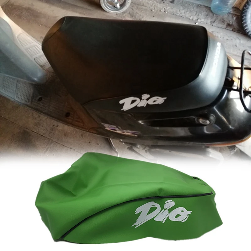 2X Sarung Jok Motor Cover Jok Kulit Imitasi untuk Honda DIO AF17/AF18 Modifikasi Motor Hitam