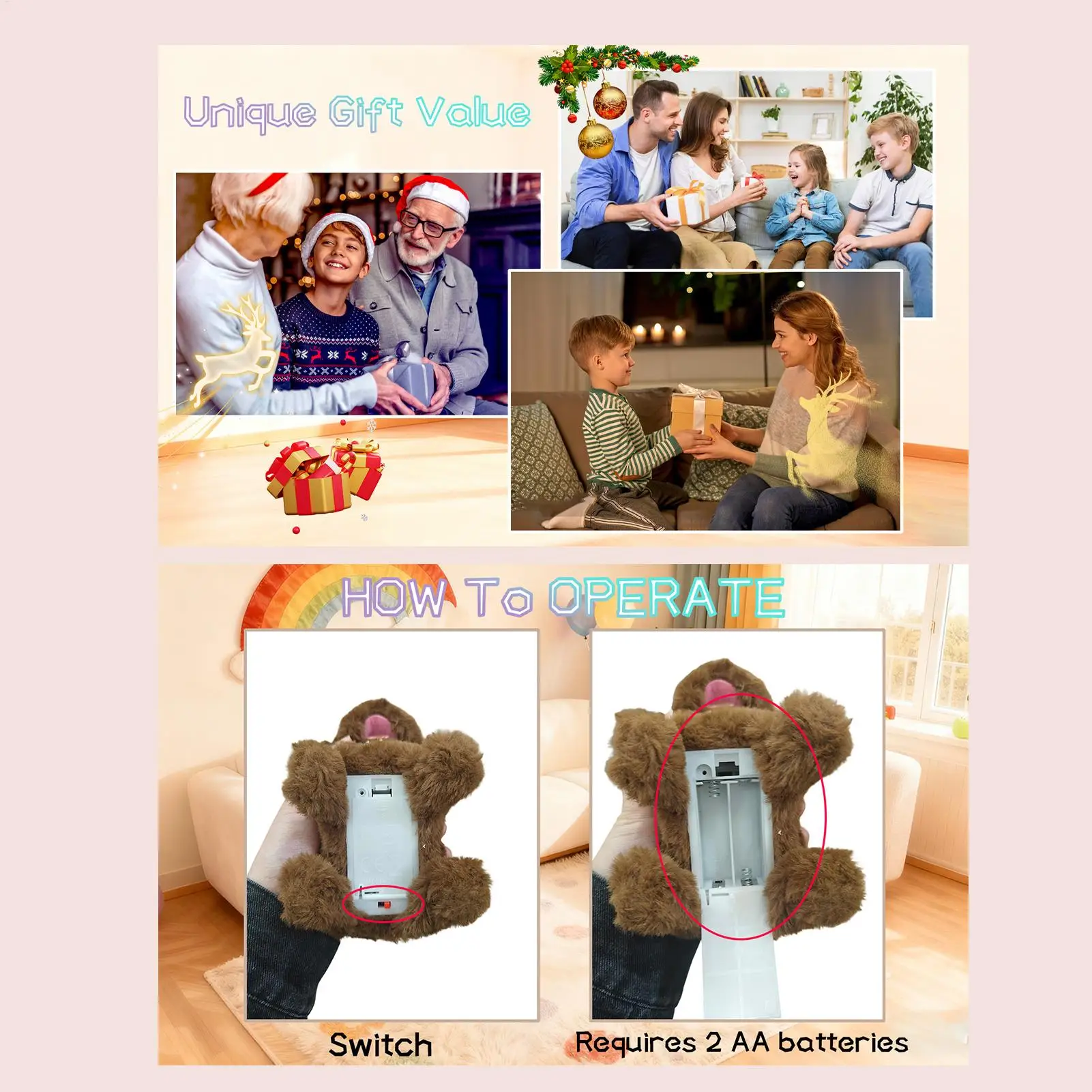 สุนัขเดินได้ด้วยไฟฟ้า น่ารัก นุ่ม สมจริง ช่วยผ่อนคลาย ของเล่นสุนัขเดินได้ด้วยระบบอิเล็กทรอนิกส์ หุ่นยนต์สัตว์เลี้ยง สำหรับเด็กชาย เด็กหญิง เด็กก่อนวัยเรียน และเด็กเล็ก