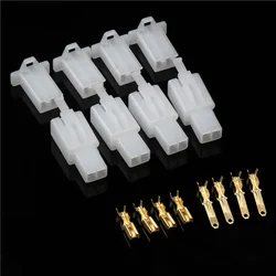 60pcs 10set Car Electrical 2.8mm 2 Pin Wire Terminal Connector Fixed Hook Male Female Terminals Pin Automotive Connector
