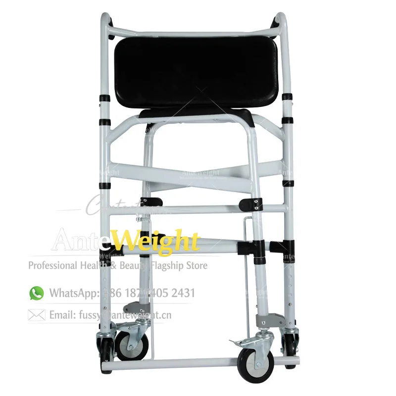 Lightweight Foldable Toilet & Shower Chair, Mobile Commode with Brakes for Seniors & Maternity | Aluminum Home Care Aid