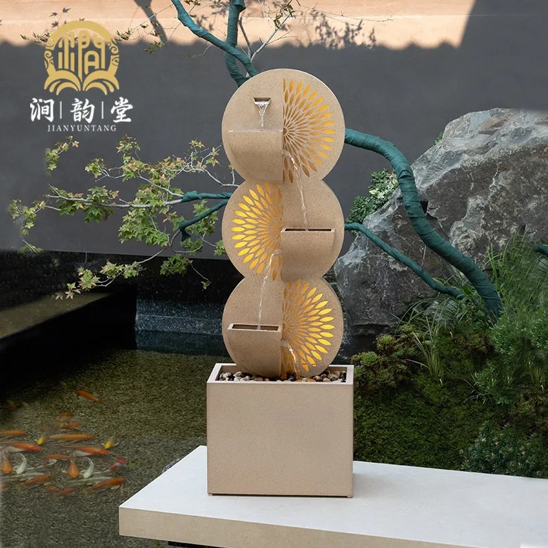 Outdoor courtyard flowing water circulating water fountain landscaping decoration housewarming gift courtyard garden balcony lan