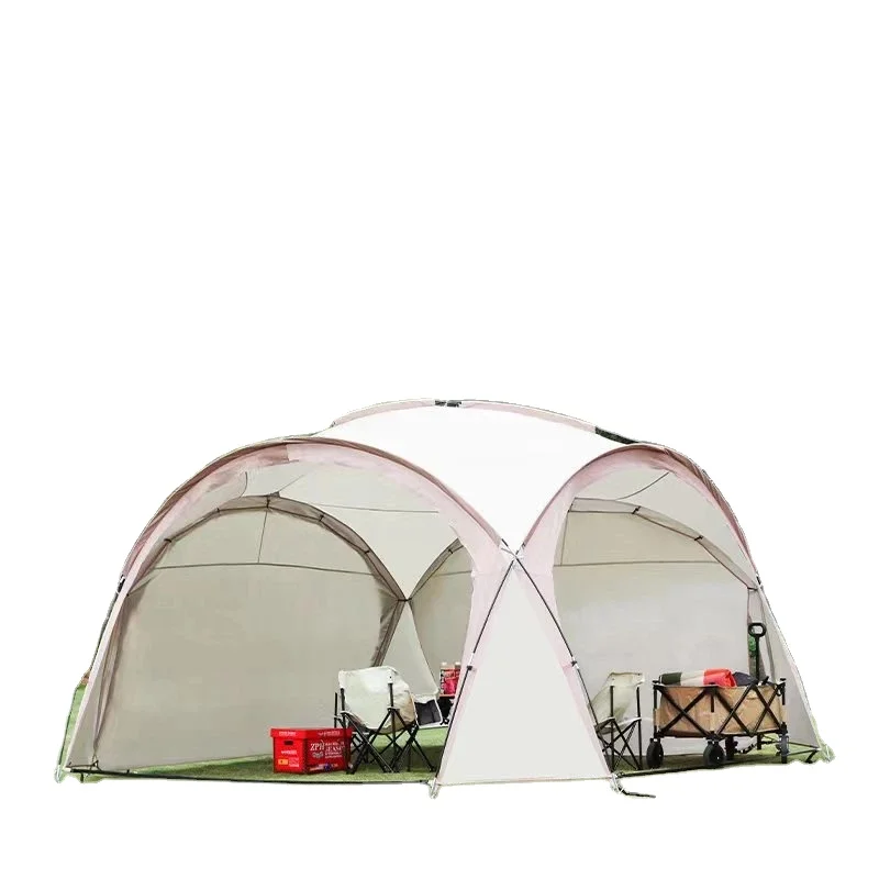 Kuppelzelt Mehrpersonen-Großzelt Sonnenschutz-Unterstand Sonnenschutz Outdoor-Camping Winddicht Regenfest 3000mm Wasserdicht