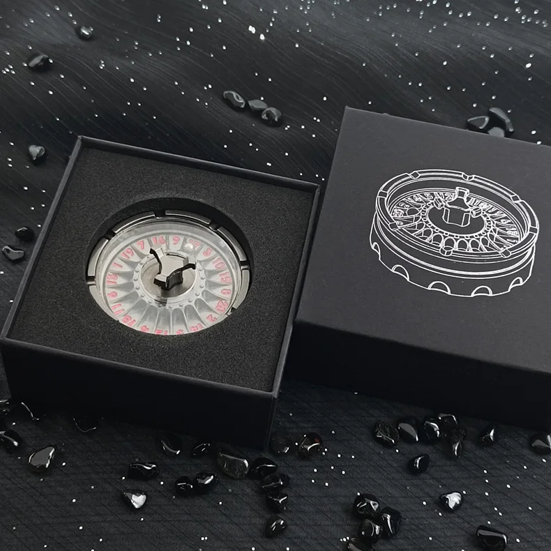 D&D Metall-Fingerspitzen-Gyro-Rulettewürfel aus Metall für Dungeons and Dragons, Spinner-Würfel aus Metall, rotierende Roulette-Würfel für Geschenktischspiele – Detail 3