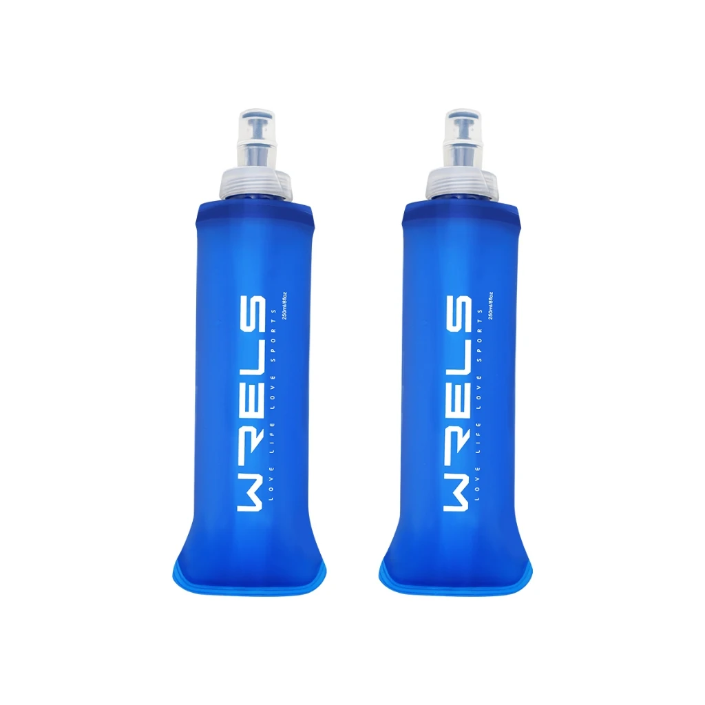 WRELS Opvouwbare waterfles TPU BPA-vrij Opvouwbare zachte fles Buitensport Wandelen Kamperen Hardlopen Draagbare zachte waterfles