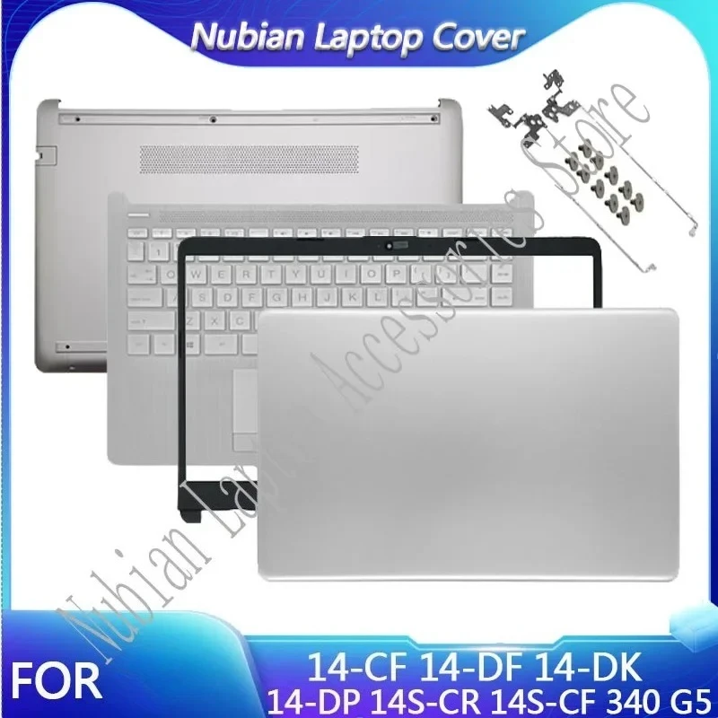 New For 14-CF 14-DF 14-DK 14-DP 14S-CR 14S-CF 340 G5 Laptop LCD Back Cover Front Bezel Palmrest keyboard Bottom Case Hinges