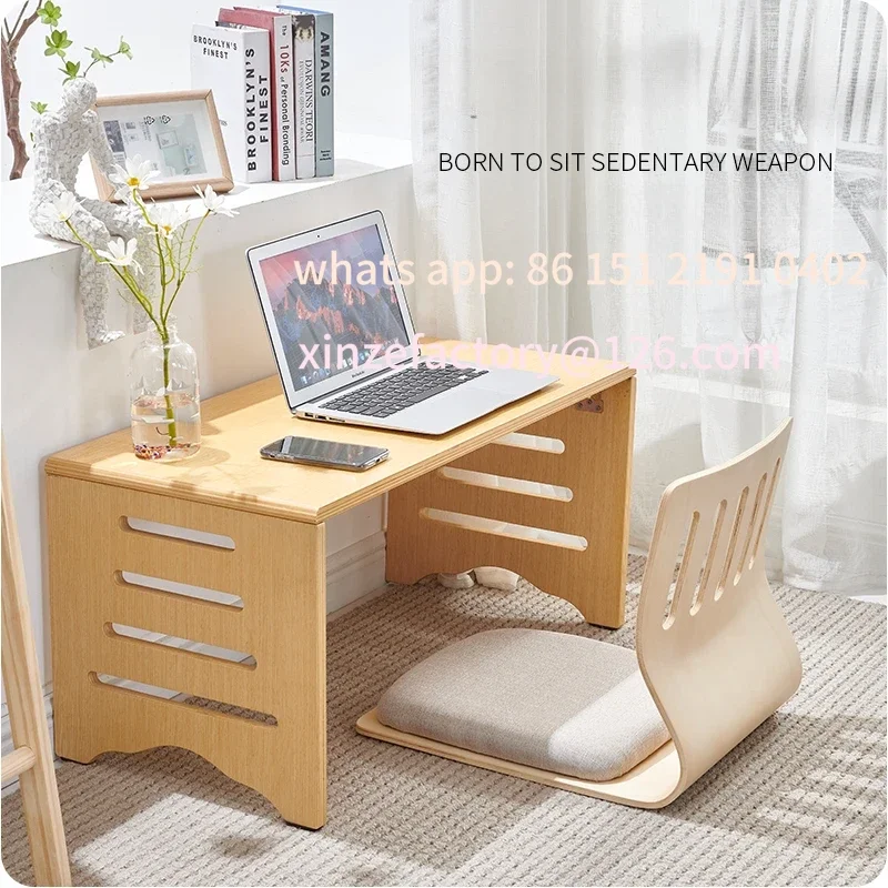 

Customizable Design Home Living Room Furniture Kotatsu Table Chair Tatami Zaisu LegLess Floor Chair Black Finish