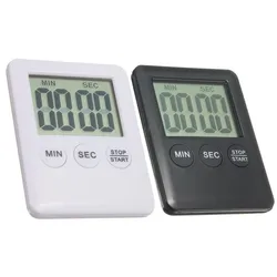 1 sztuk Super cienkie LCD cyfrowy wyświetlacz minutnik kwadratowy Alarm odliczający magnes zegar snu stoper zegar narzędzia kuchenne