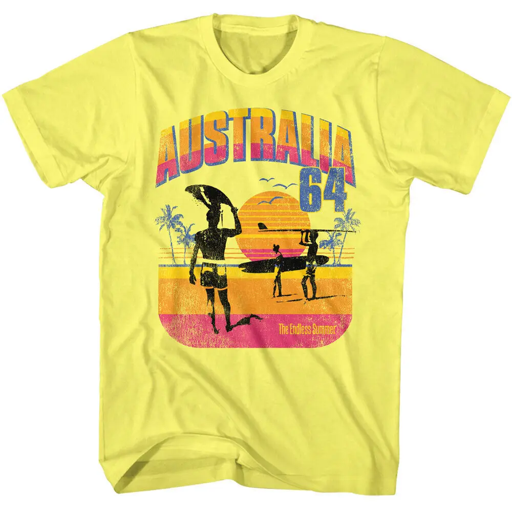 Bruce Brown The Endless Summer Australia 64 Colorful Beach Scene Men's T Shirt