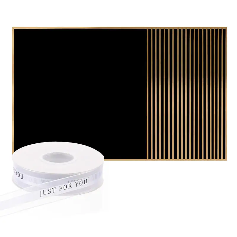 20Pcs Plastic Bouquet Wrapping Paper Color Waterproof Gold Edge Jelly Film for DIY Gift Floral Party Home Packaging Supplies