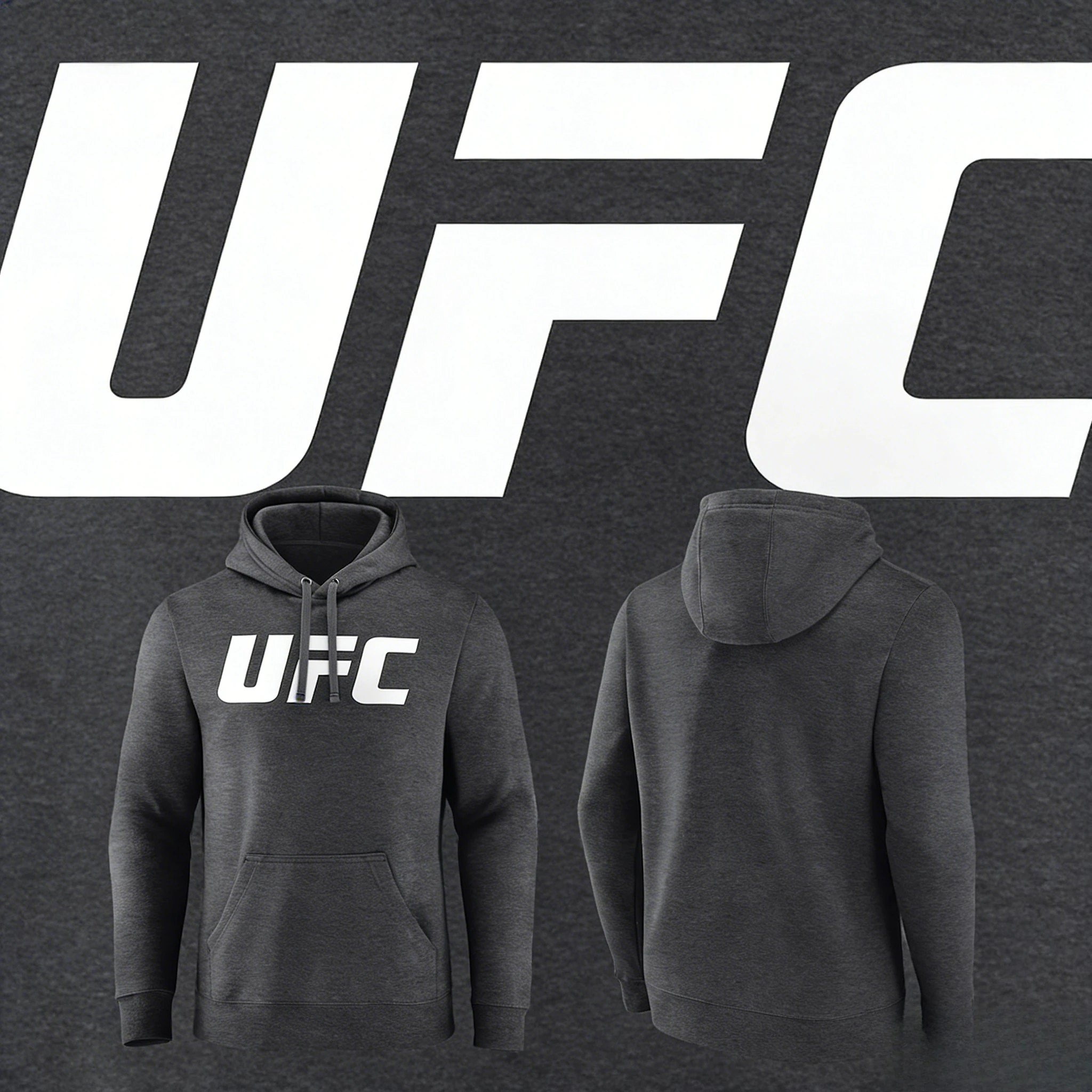 الرجال الربيع والخريف جديد UFC القتال مروحة كبيرة هوديي المرأة 2025-26 الخريف والشتاء القطن الخالص 100% مطبوعة هوديي