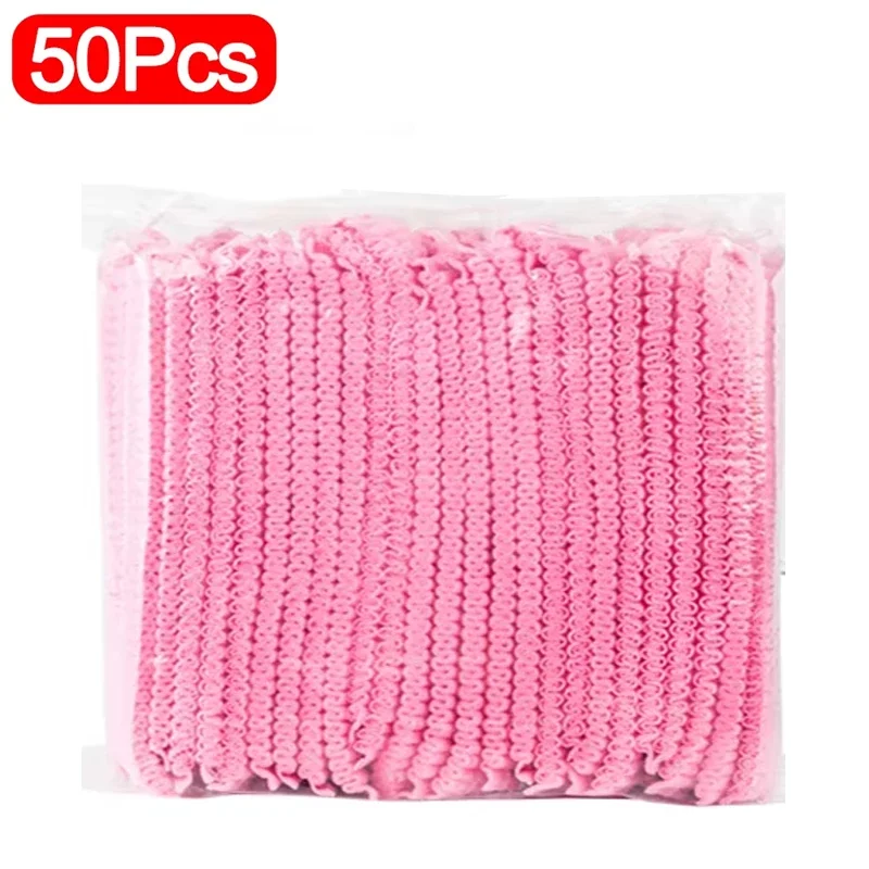 100/50/10PCS Einweg Vlies Stoff Hut Elastische Sterile Kappen Wimpern Verlängerung Kopf Abdeckungen Spa Salon Schönheit zubehör