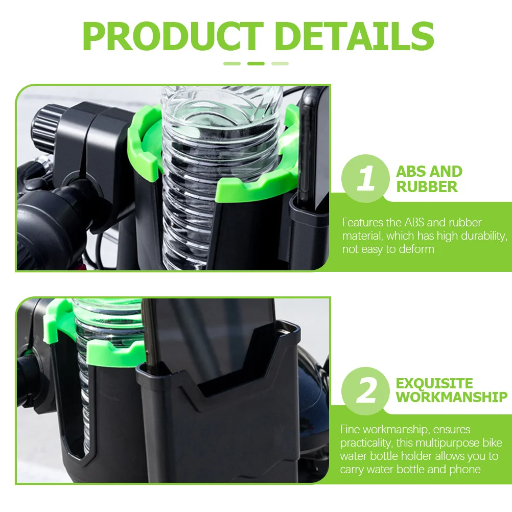

Bike Water Bottle Holder Two-In-One Phone Cup Mount For Bicycle Electric Vehicle Stroller Motorcycle Folding Road Bike Abs