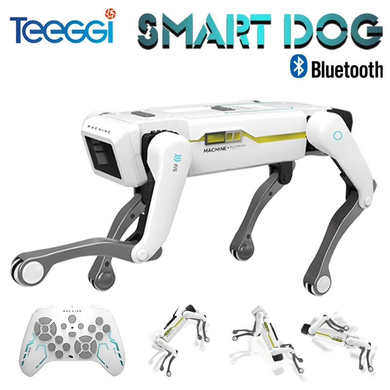 Teeggi Electric RC Intelligent Robot Dog Multifunction RC Mechanical Dog with turret Educational Toy Bionic Smart Robot Toy Gift