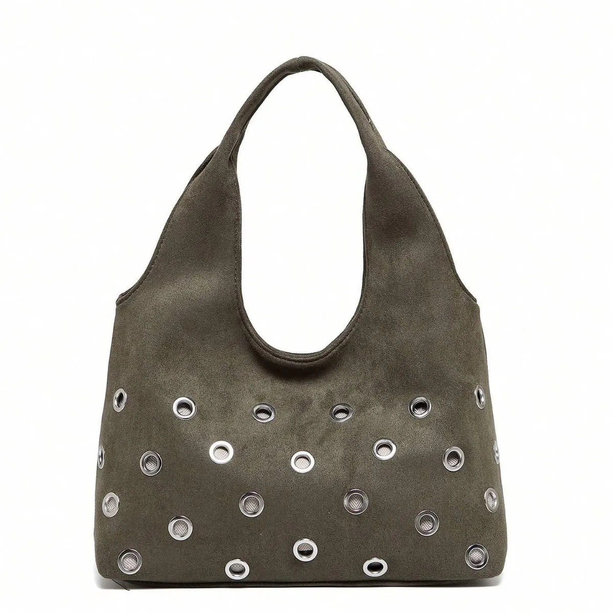 

Дизайнерская дорожная сумка с заклепками, модная элитная женская сумка из искусственной кожи в стиле панк, стильные сумки для подмышек для женщин